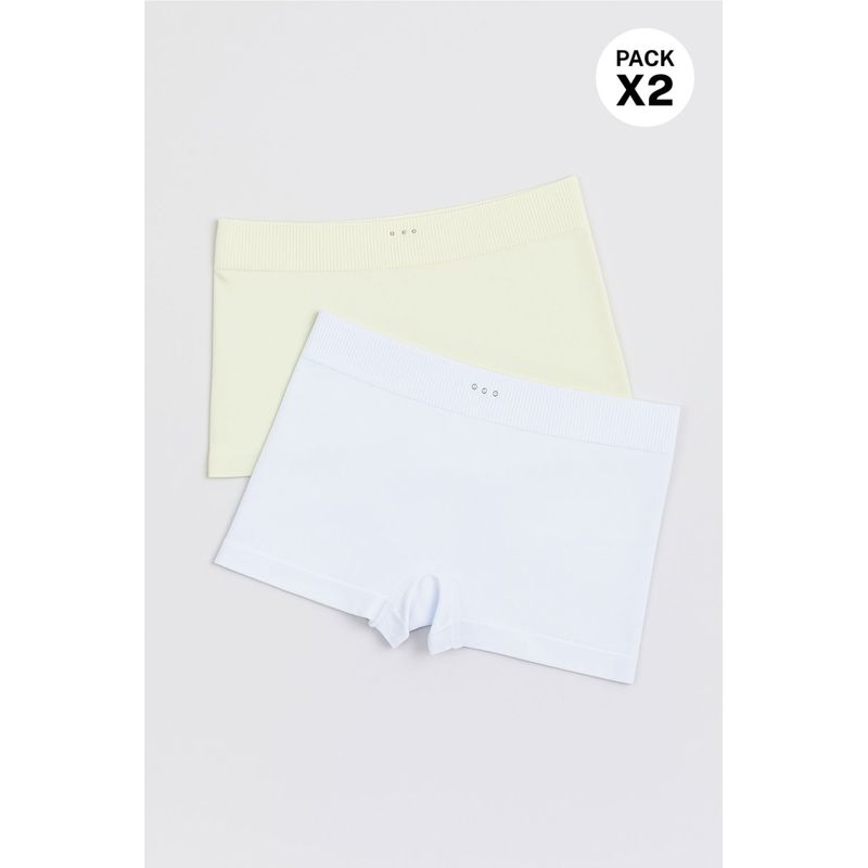 LILI PINK - Panty tipo bóxer para niña tecnologia seamless paquete x2