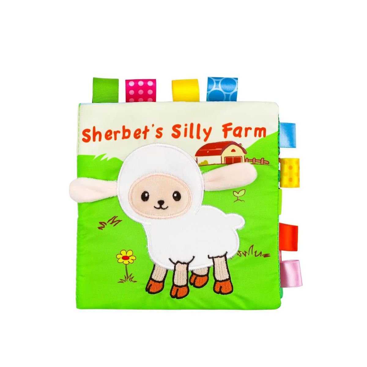 GENERICO - Libro Sensorial De Tela Cuenta Historia Ingles Estimulación Oveja