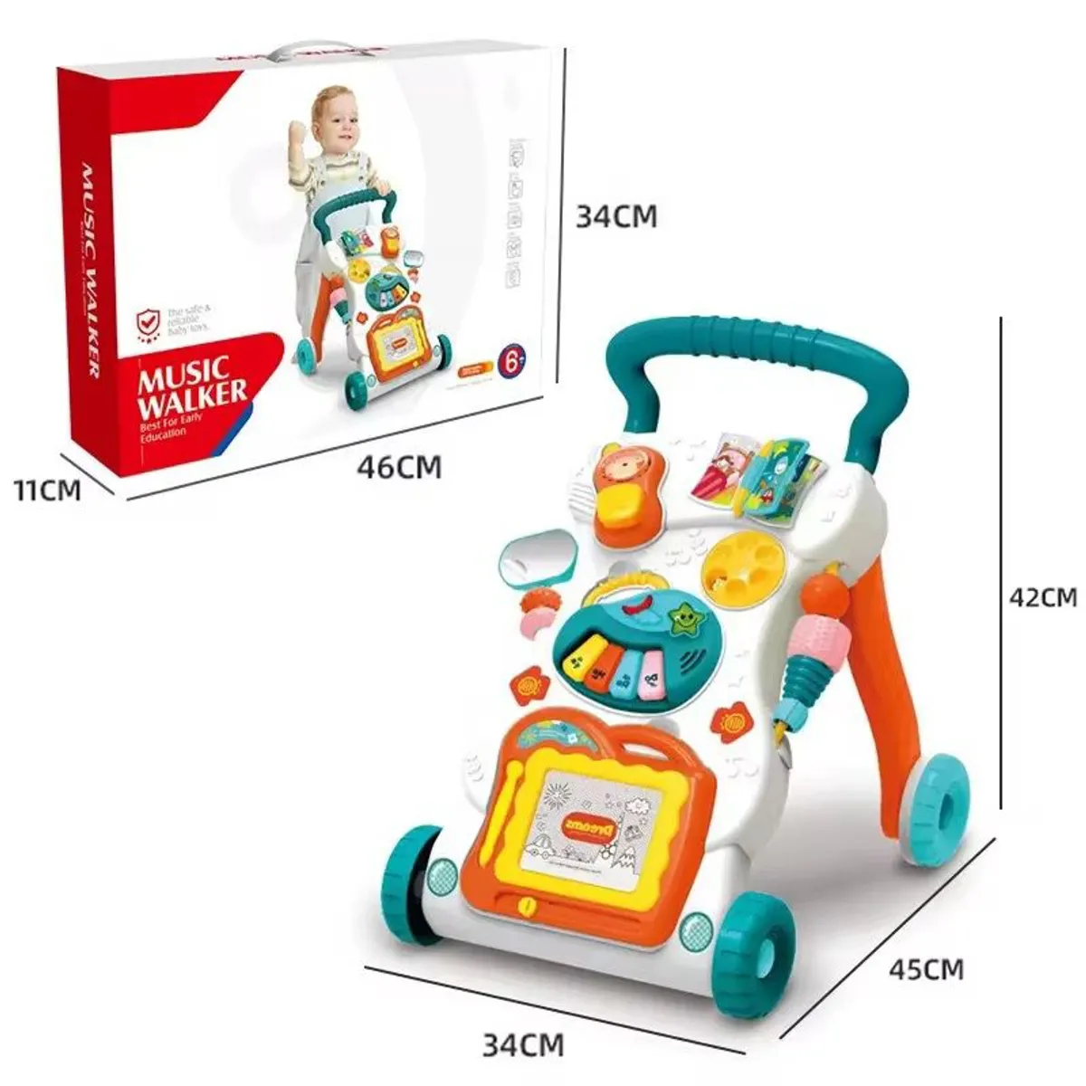 GENERICO - Andadera Caminador Musical Para bebé Nuevo Verde