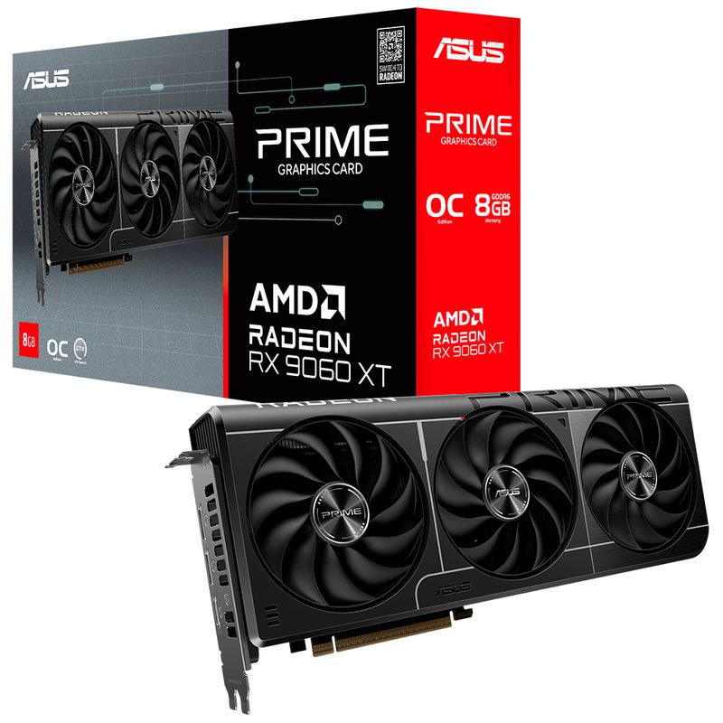 ASUS - Tarjeta De Vídeo Asus Prime AMD Radeon RX 9060 XT OC GDDR6 8GB