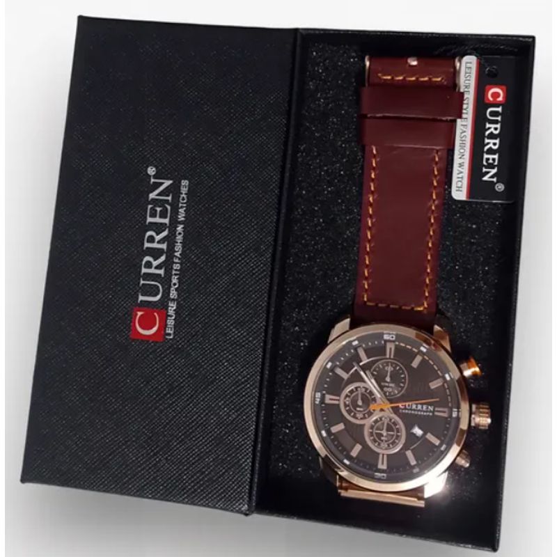 CURREN - RELOJ CRONOGRAFO EN CUERO ELEGANTE PARA HOMBRE ORIGINAL