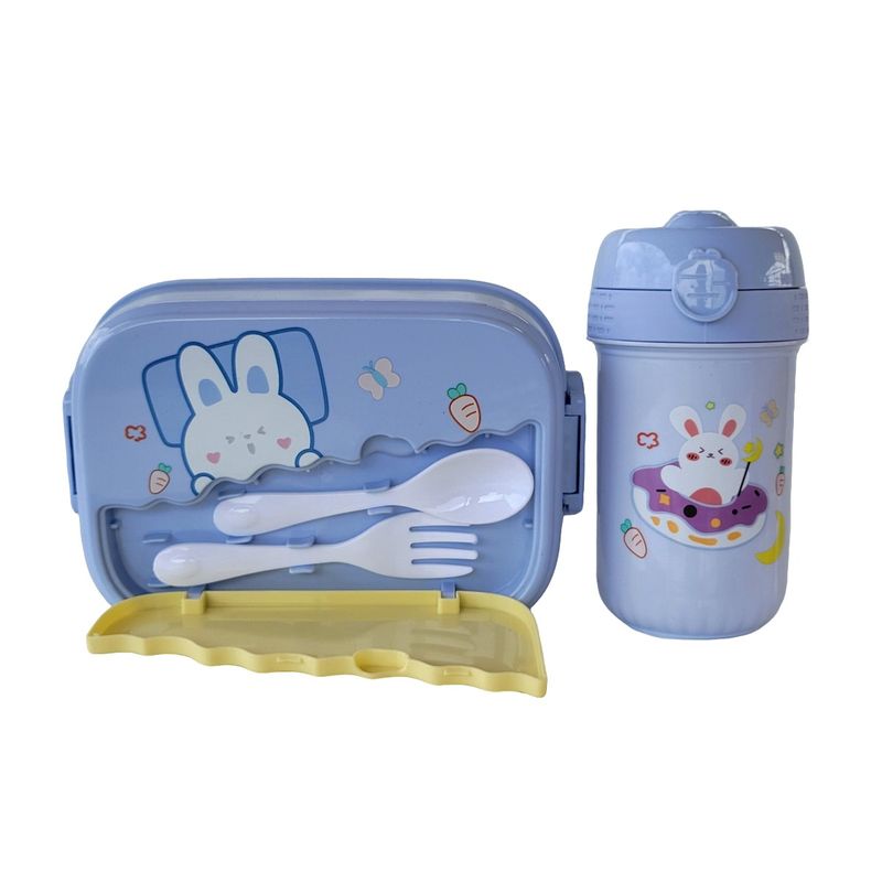 GENERICO - Lonchera Infantil Térmica Antiderrames + Termo Hermético + Cubiertos
