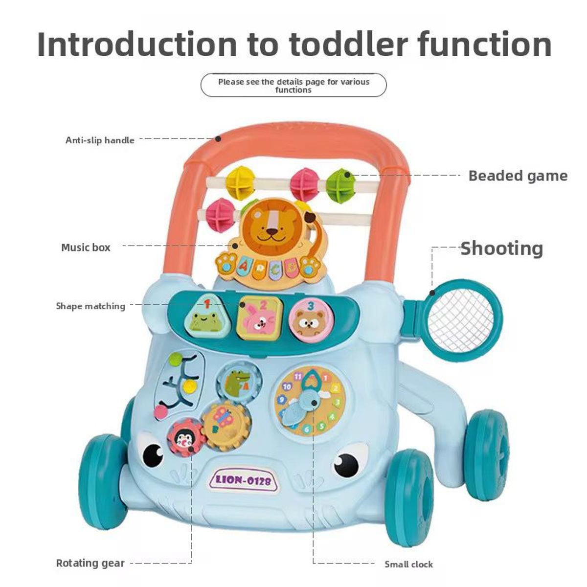 GENERICO - Andadera Didáctica Con Panel Multifuncional Azul