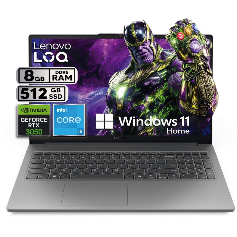 LENOVO - Portátil Lenovo Gamer LOQ Intel Core i5-12450HX RTX 3050 8GB RAM 512GB SSD 15.6” FHD