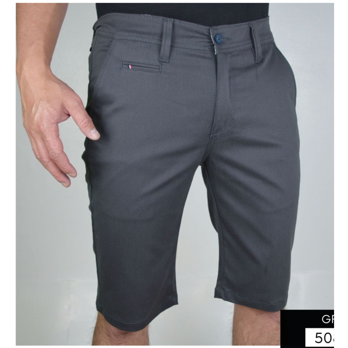 ABC - Bermuda Para Caballero Dril Licrado Con Bolsillos colores