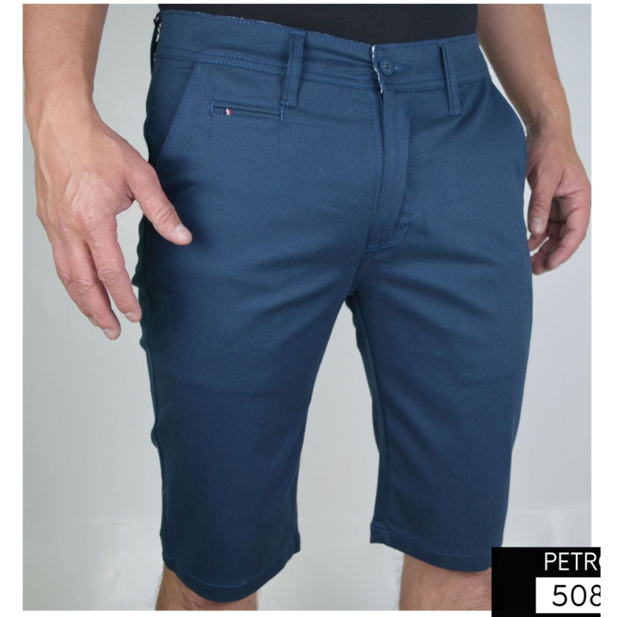 ABC - Bermuda Para Caballero Dril Licrado Con Bolsillos colores