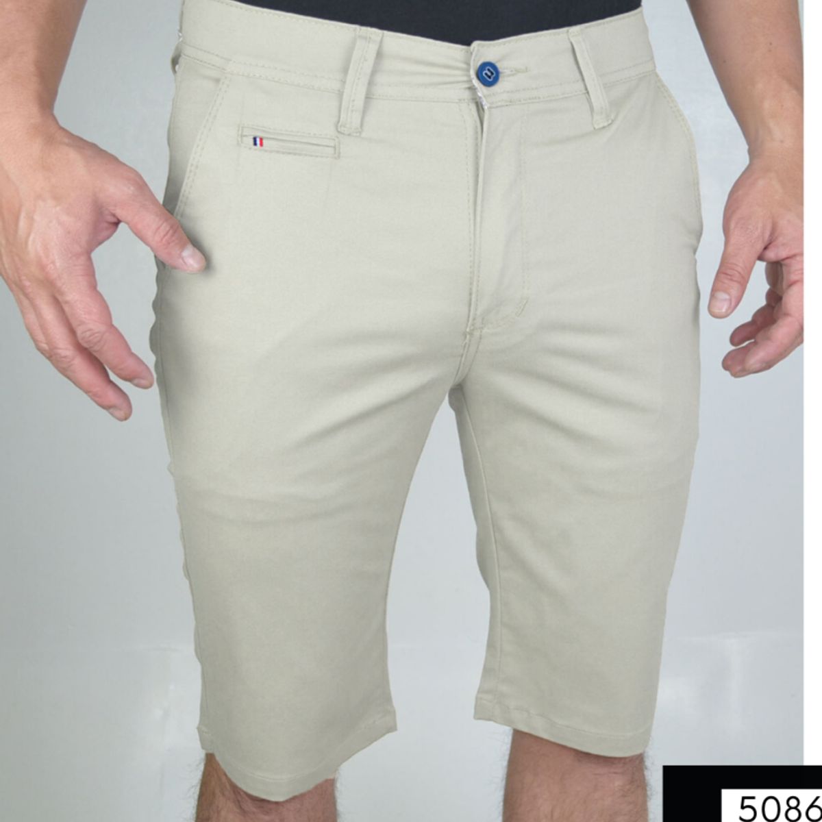 ABC - Bermuda Para Caballero Dril Licrado Con Bolsillos colores