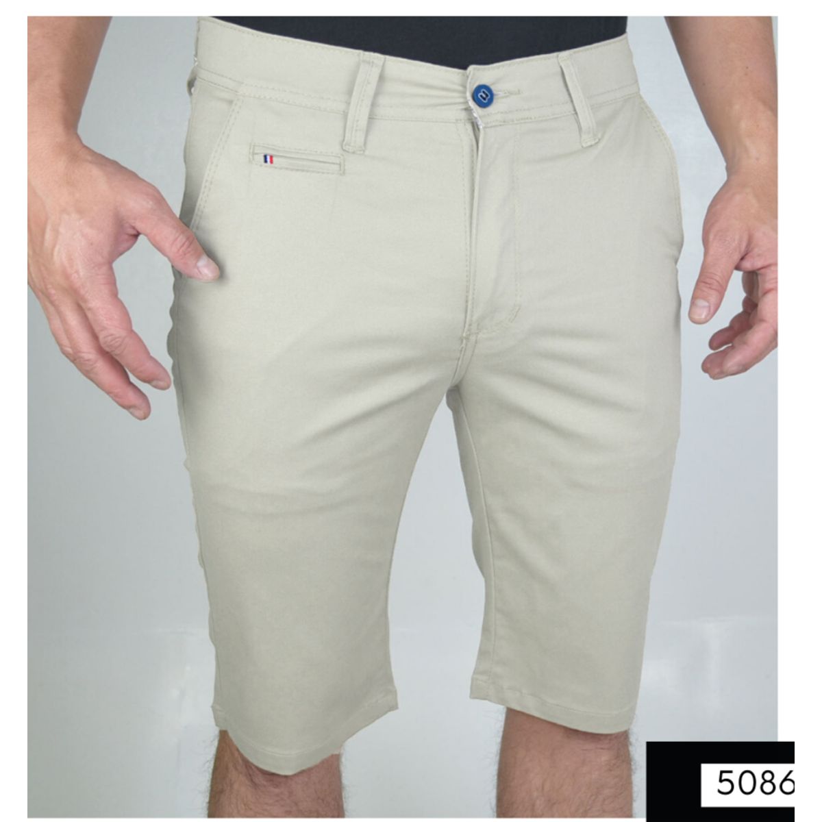 ABC - Bermuda Para Caballero Dril Licrado Con Bolsillos colores