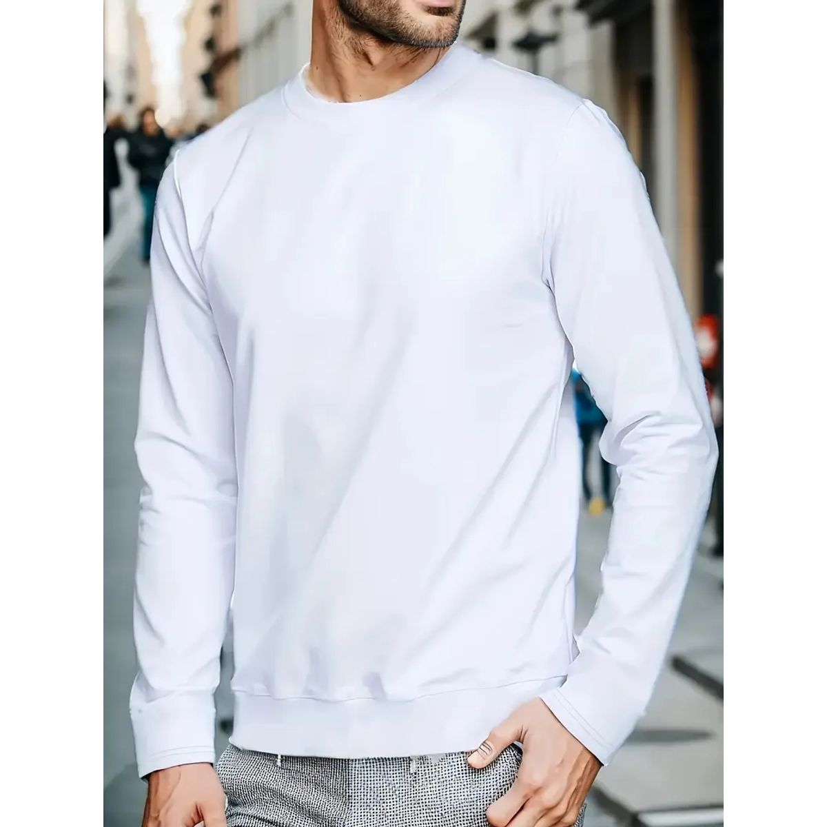 ABC - Buzo Manga Larga Para Hombre frescos resistentes algodon