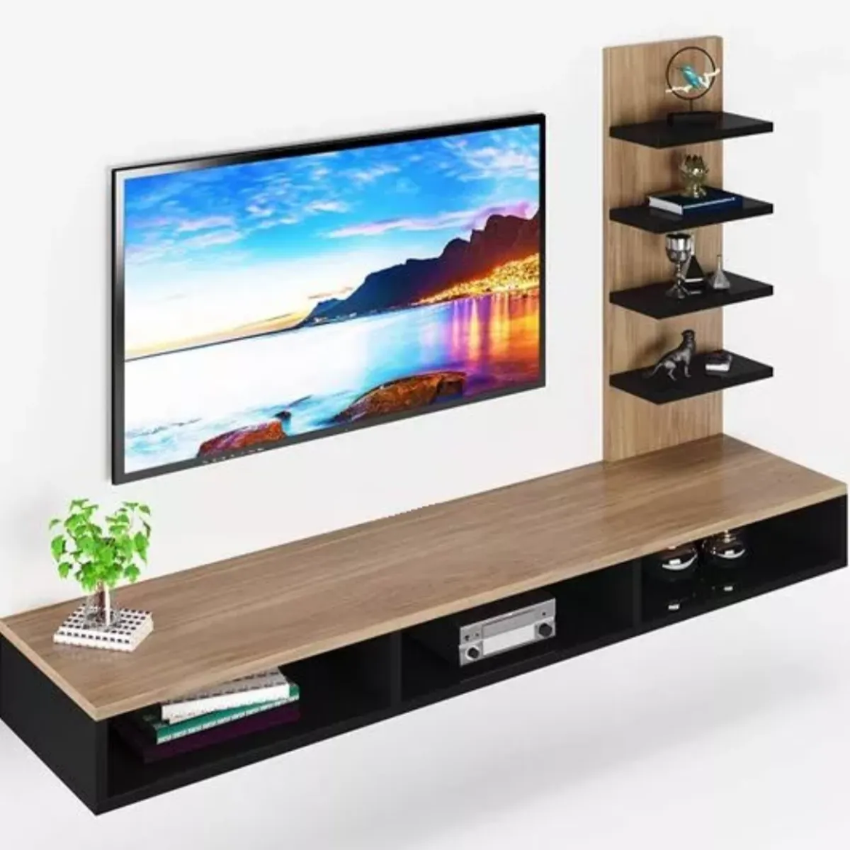 GENERICO - Repisa flotante mueble para TV RWJ