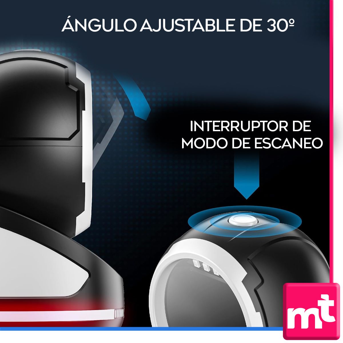 GENERICO - Lector Escaner Omnidireccional Código De Barras 1d 2d QR POS