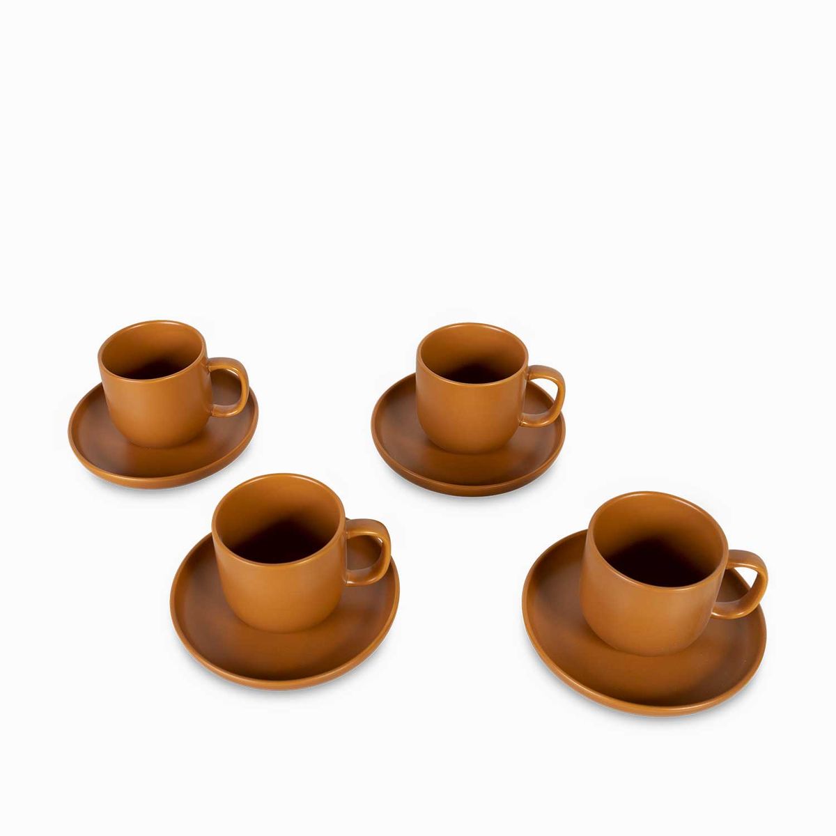 AMBIENTE GOURMET - Pocillo y plato morelos 350ml setx4