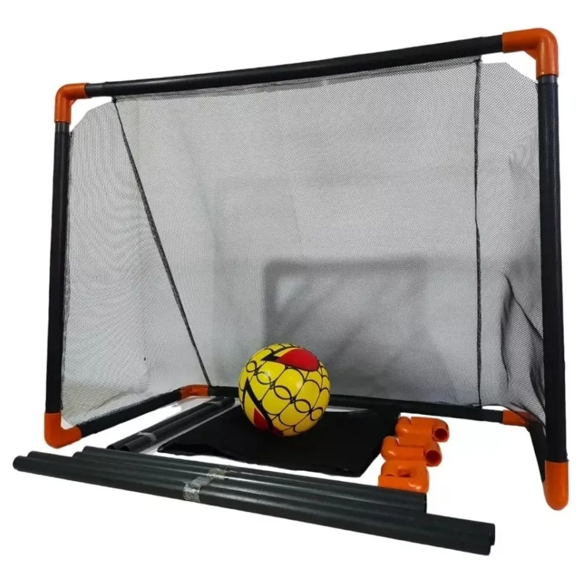 GENERICO - Kit X2 Cancha Futbol Armable Arco Balón Grande Niños Juguete