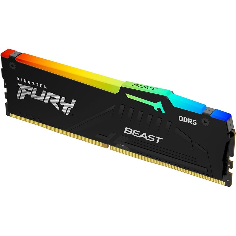 KINGSTON - Memoria Ram Para Pc Ddr5 16g 6000mhz Kingston Fury Beast Rgb