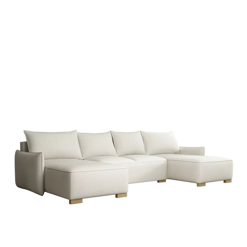GENERICO - Muebles Moderno Jardín en forma de U Sala con Sofá esquinero Blanco