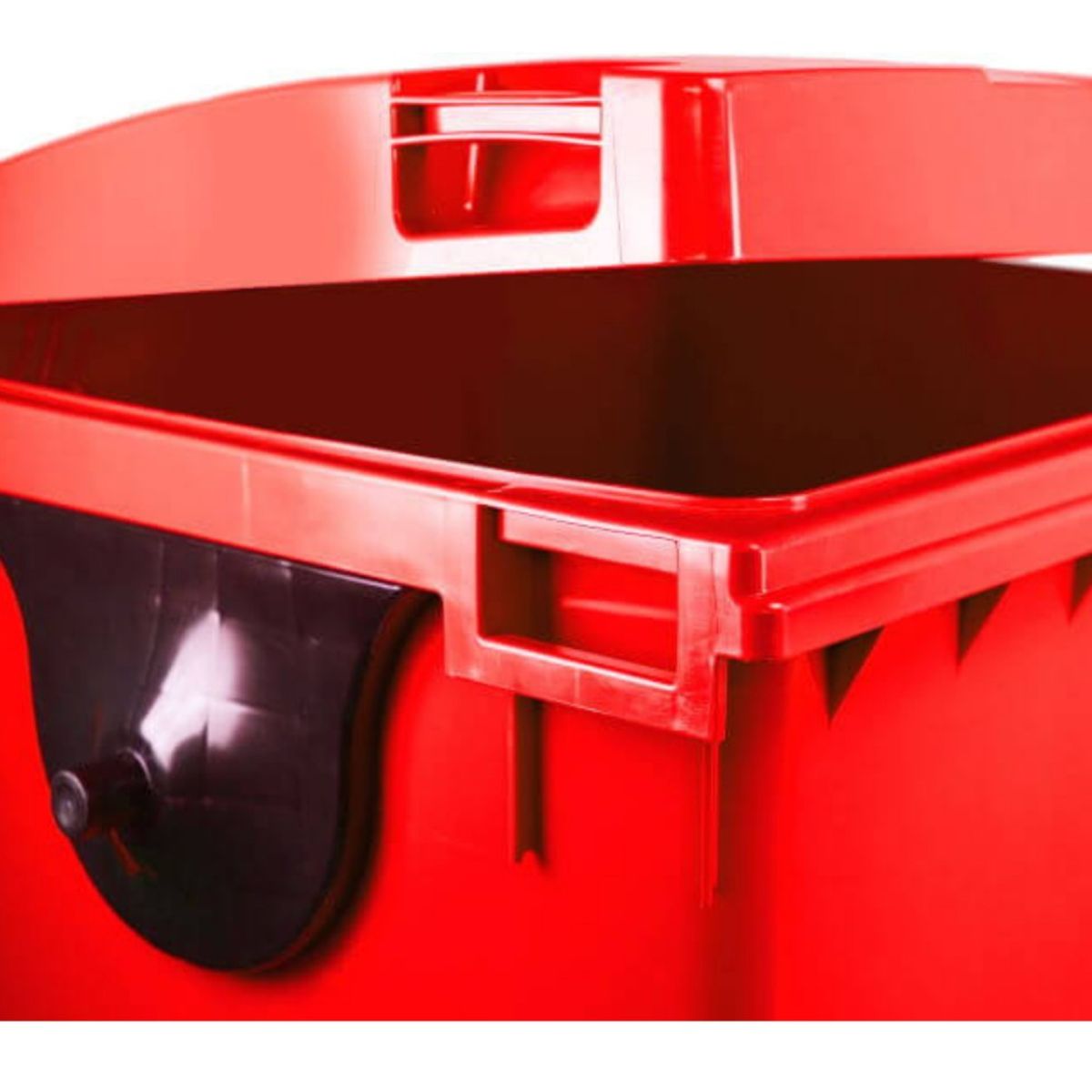 GENERICO - Contenedor de basura CDR con Ruedas 1100 Litros Rojo