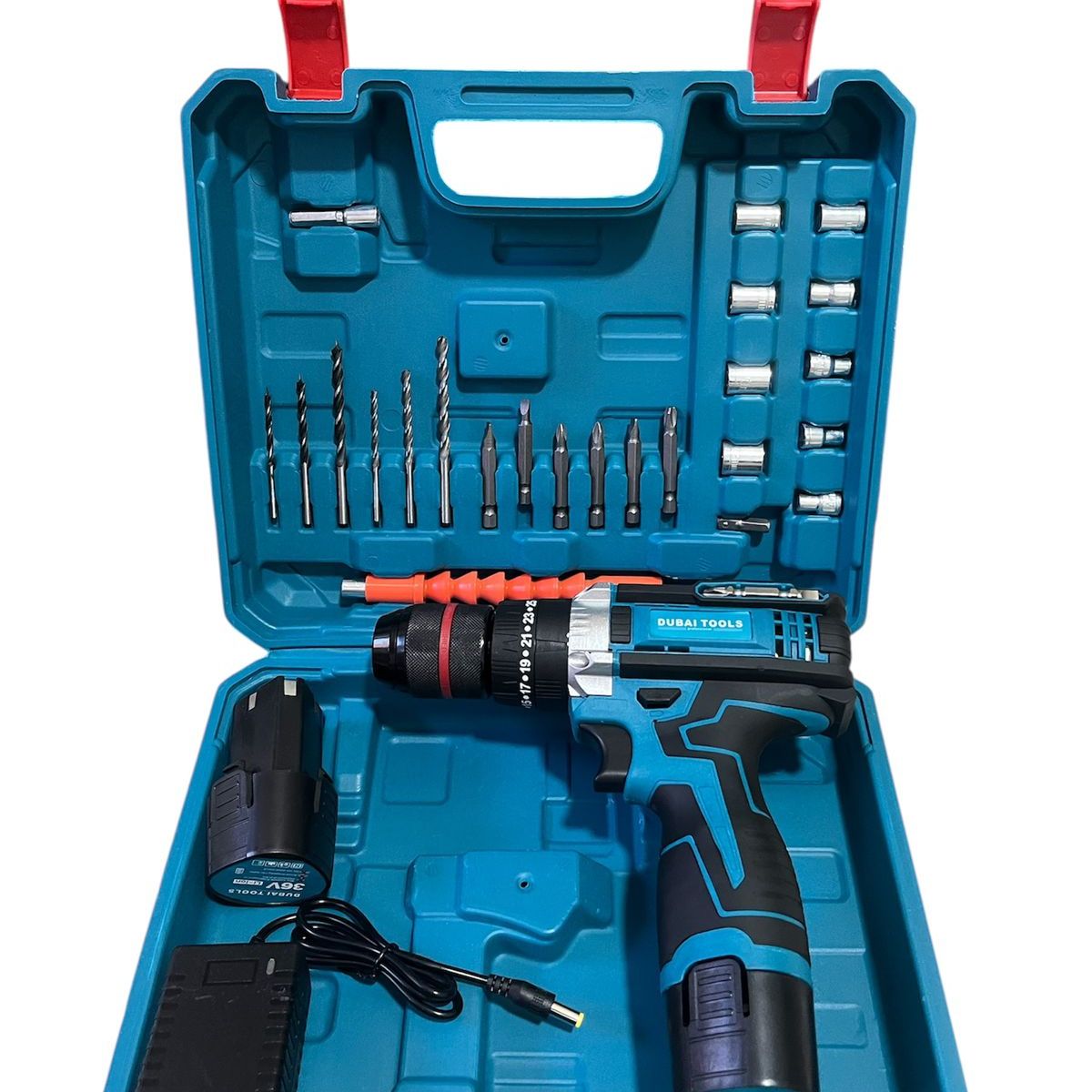 GENERICO - Taladro inalámbrico 18V mas baterías y accesorios