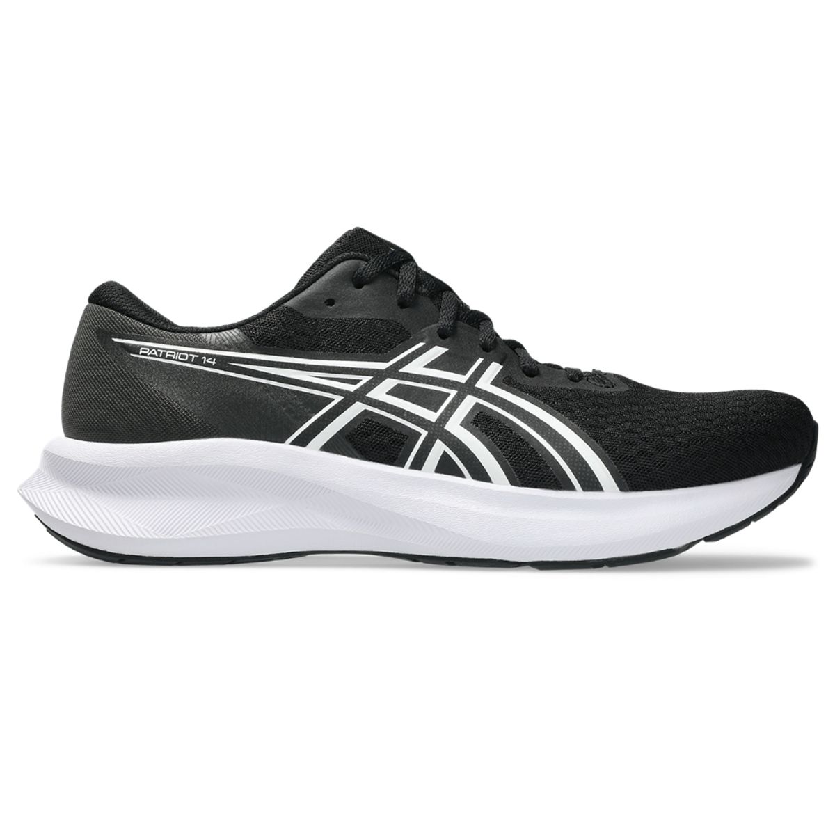 ASICS - Tenis Asics Patriot 14 Running Hombre-Negro/Blanco