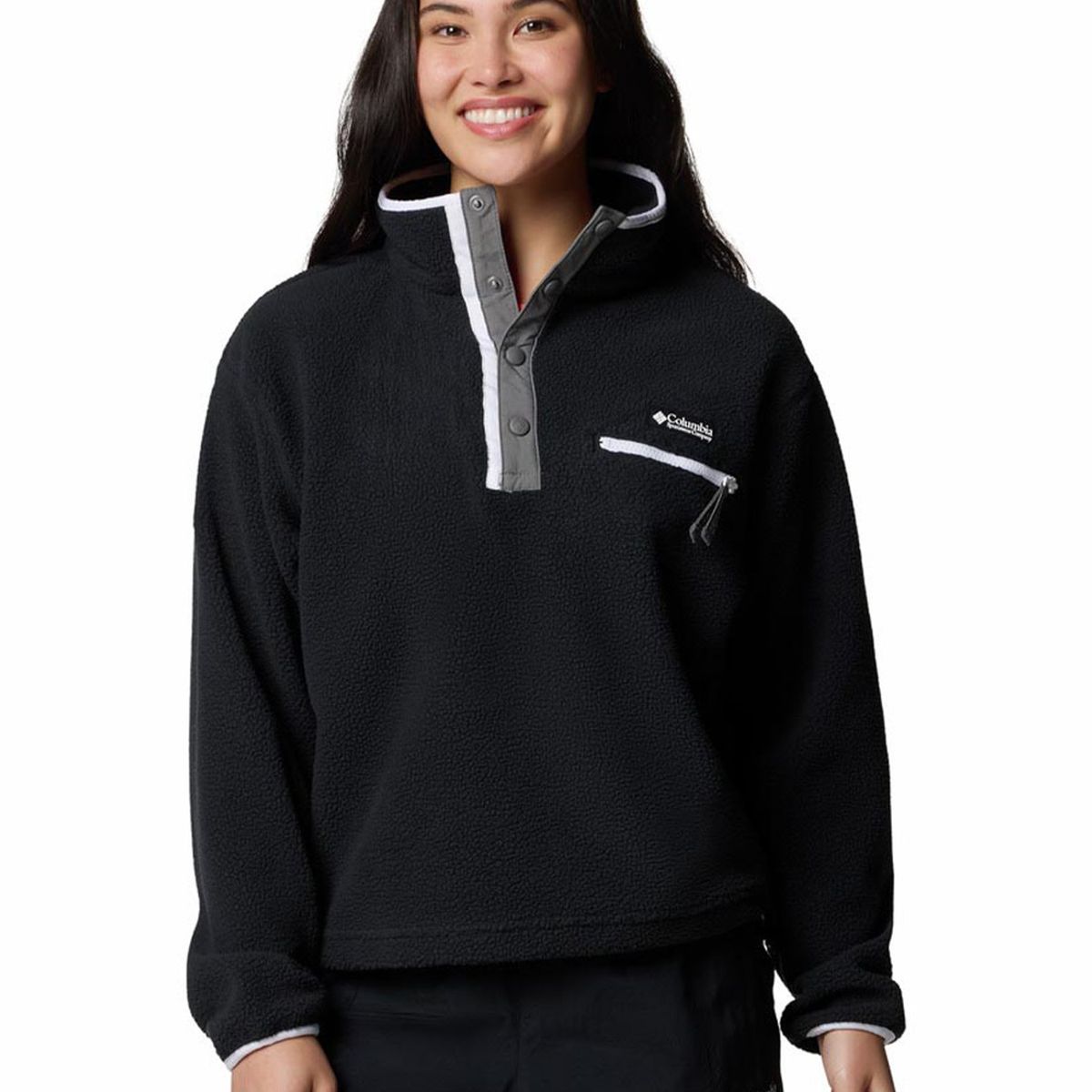 COLUMBIA - Buzo Mujer Columbia HELVETIA SNAP FLEECE Negro COLUMBIA