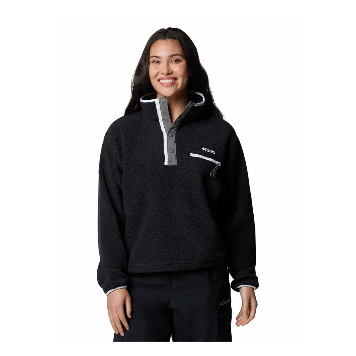 COLUMBIA - Buzo Mujer Columbia HELVETIA SNAP FLEECE Negro COLUMBIA