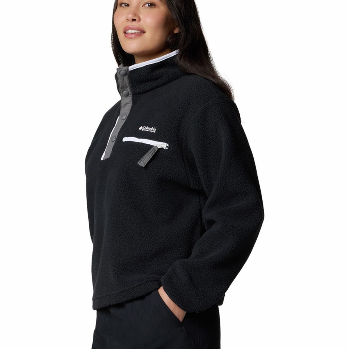 COLUMBIA - Buzo Mujer Columbia HELVETIA SNAP FLEECE Negro COLUMBIA
