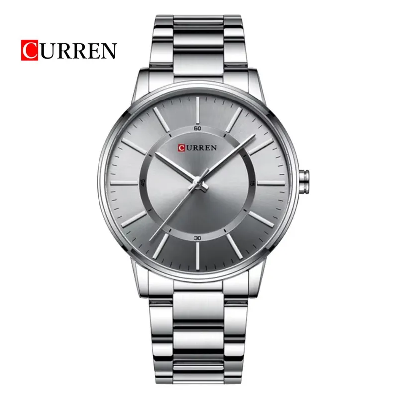CURREN - Reloj CURREN 8385 Elegante Para Hombre - Plateado