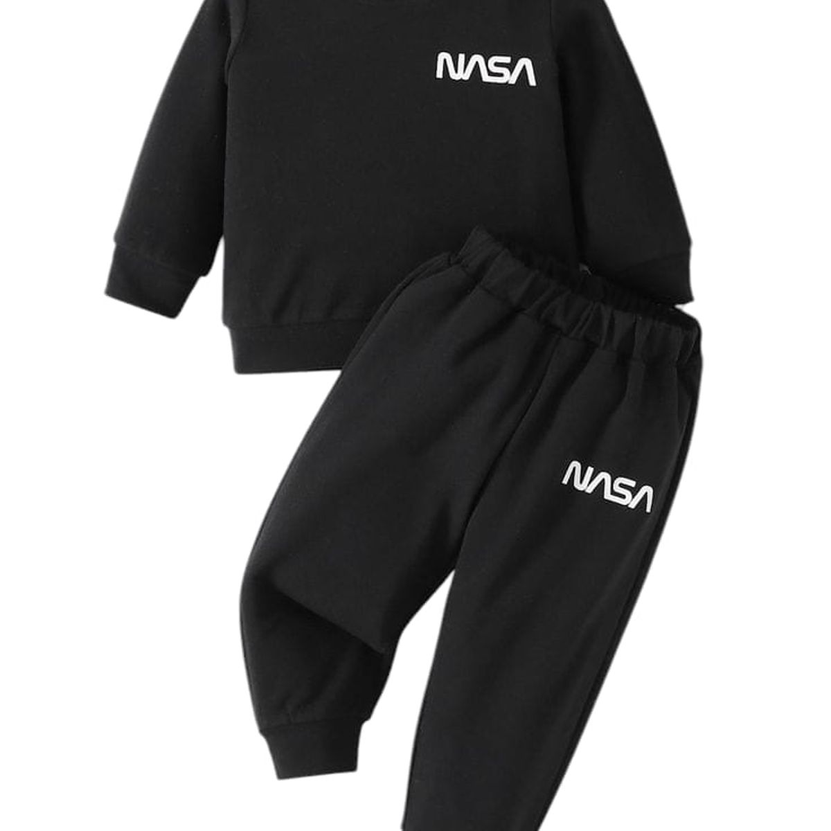 URBAN PLUS - conjunto sudadera niño y niña negro nasa