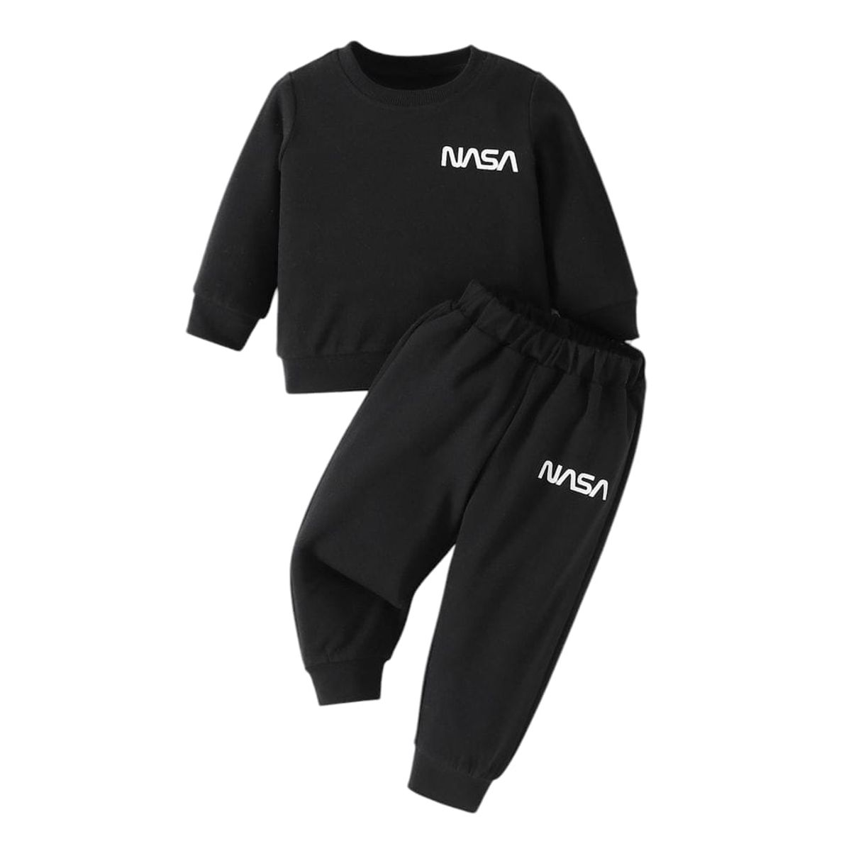 URBAN PLUS - conjunto sudadera niño y niña negro nasa