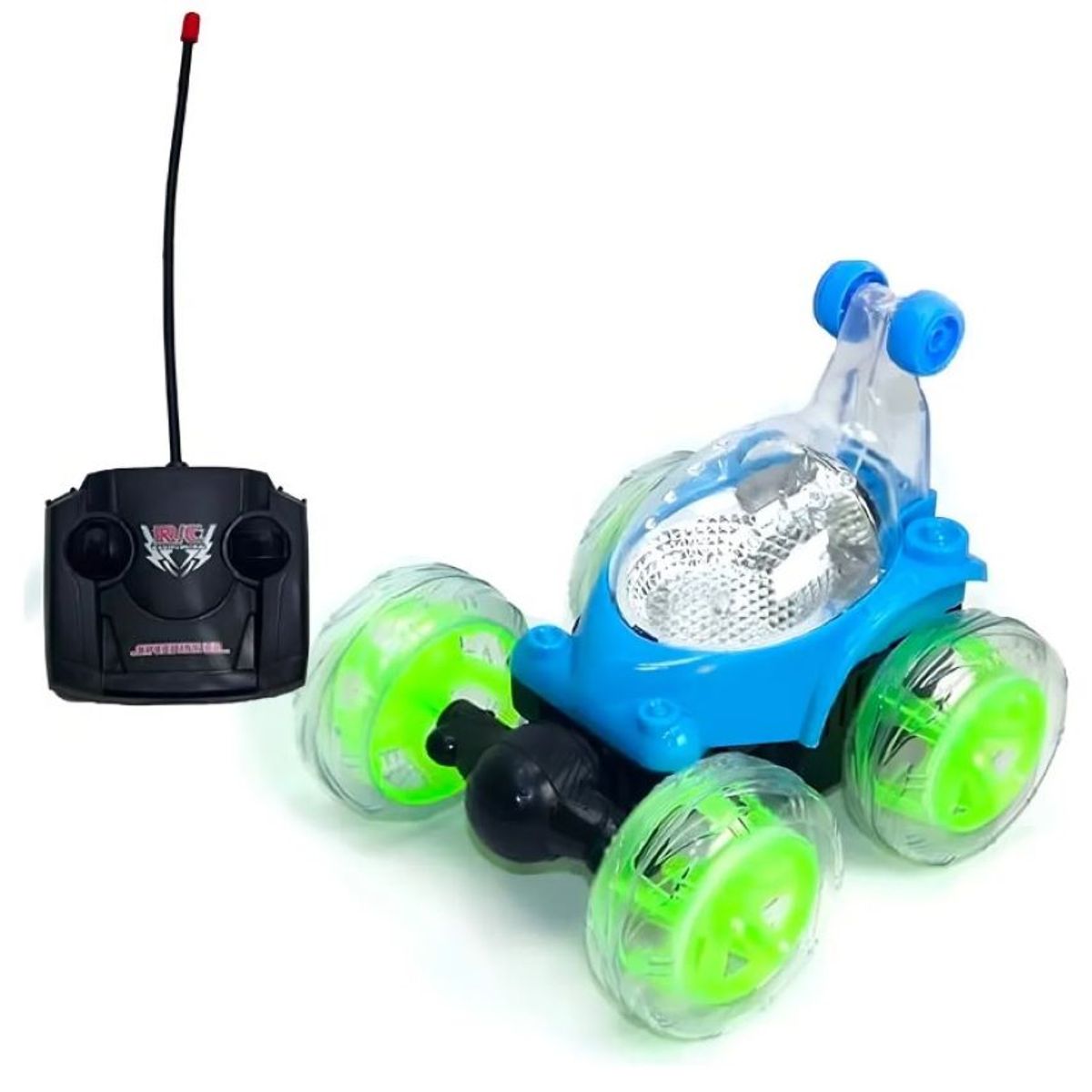 ZHOPI CO - Carro Loco A Control Remoto 360 Grados Luces Sonido