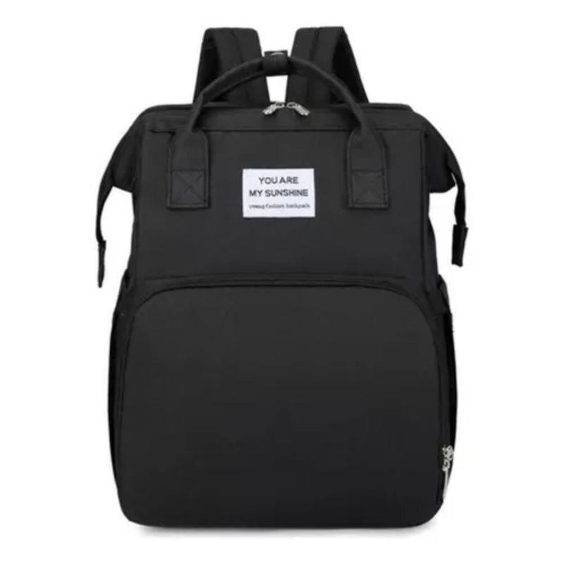 GENERICO - Pañalera Cambiador Bebé Morral Con Cuna Plegable