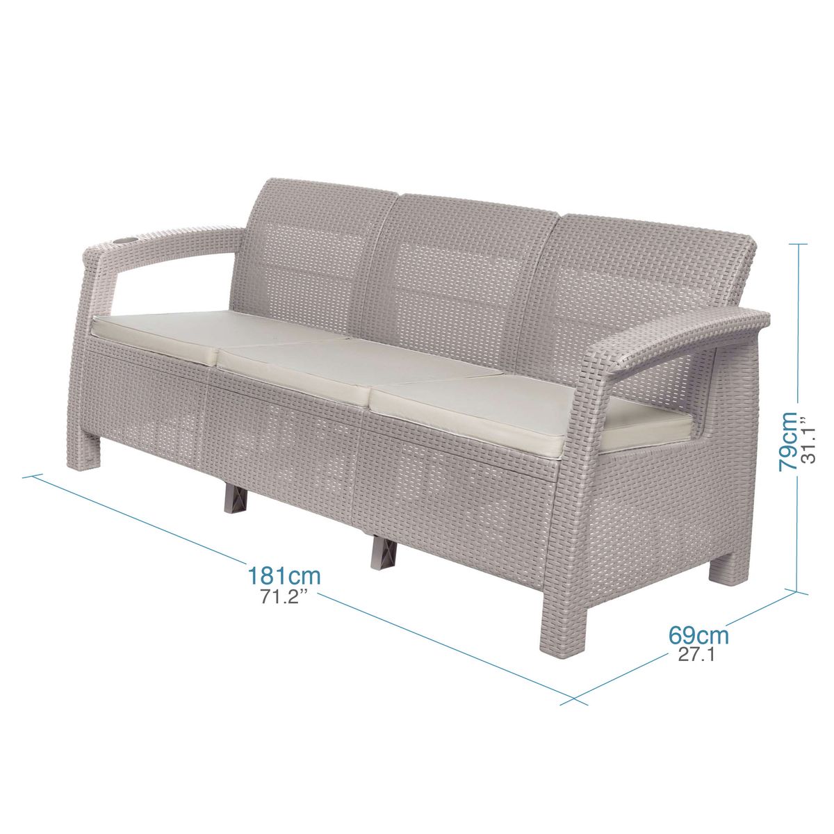 PLASTICOS MQ - Sala Para Exterior e Interior Tipo Ratan Marca Mq