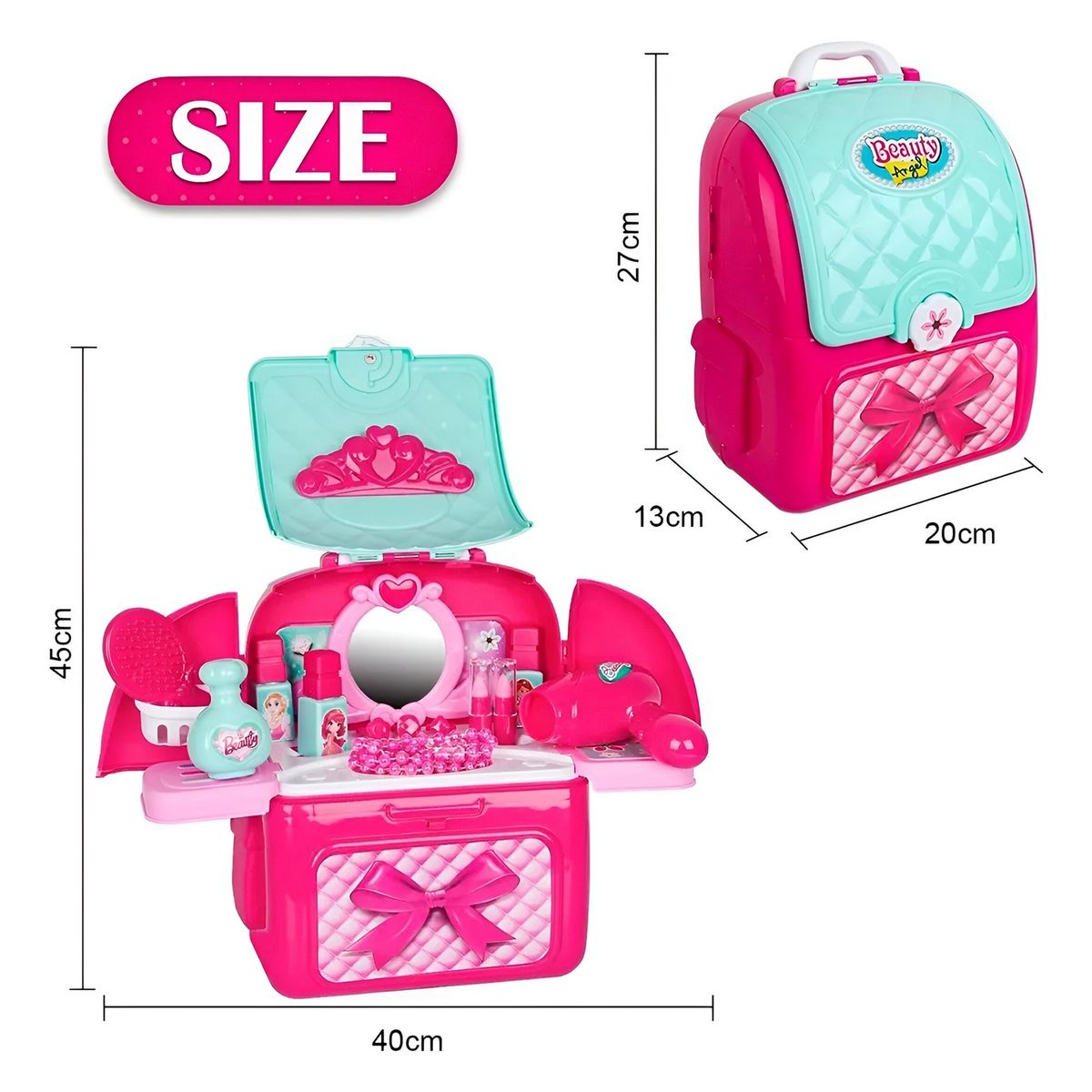 GENERICO - Set Belleza Maleta Bolso Tocador Mesa Juguete Niñas Niñas