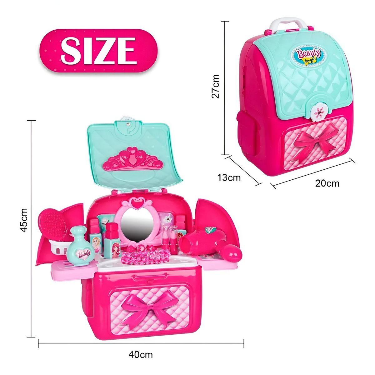 GENERICO - Set Belleza Maleta Bolso Tocador Mesa Juguete Niñas Niñas