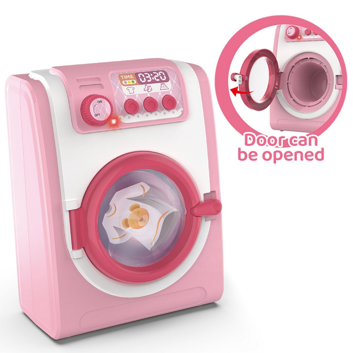 GENERICO - Lavadora Juguete Niñas Interactiva Rol Muñecas