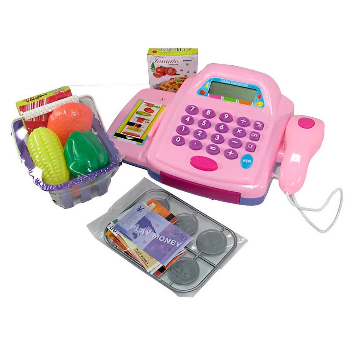 GENERICO - Caja Registradora De Juguete Para Niña Market + Baterias