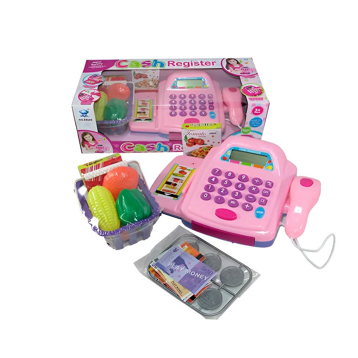 GENERICO - Caja Registradora De Juguete Para Niña Market + Baterias