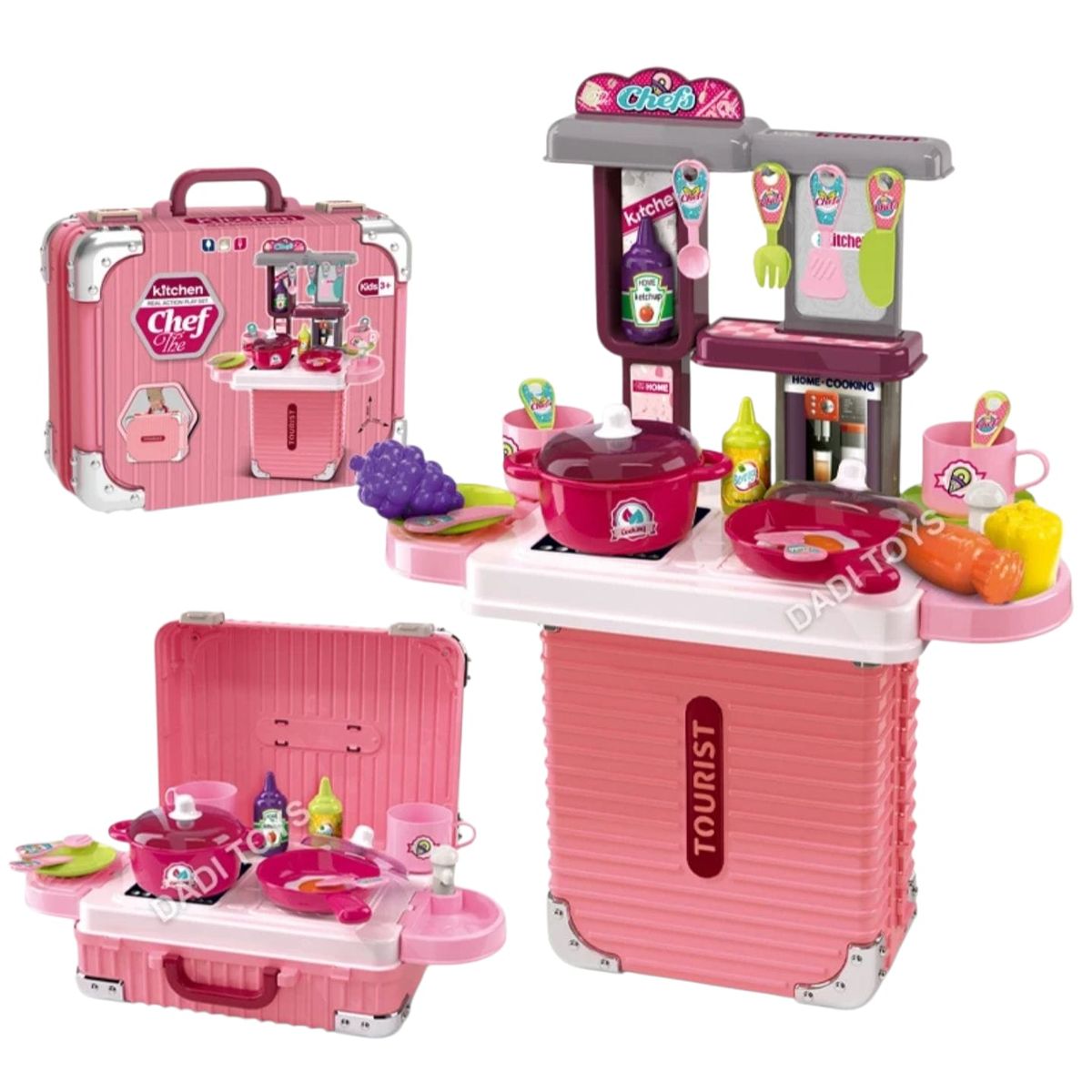 GENERICO - Kit maleta portatil cosina juguete didactico rol ninas