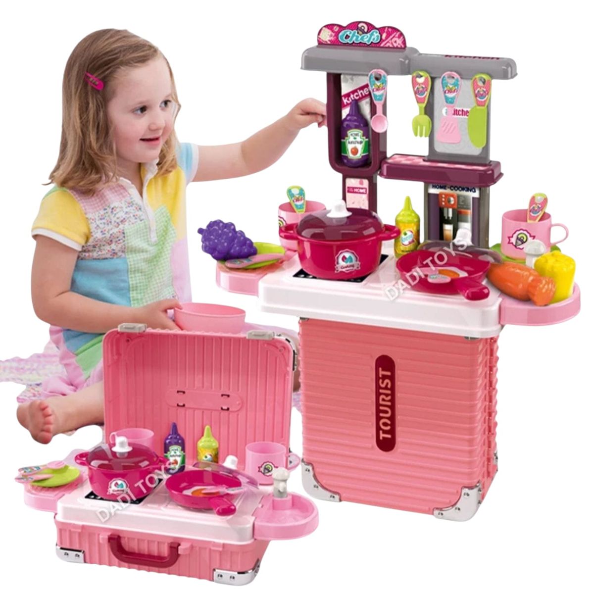 GENERICO - Kit maleta portatil cosina juguete didactico rol ninas