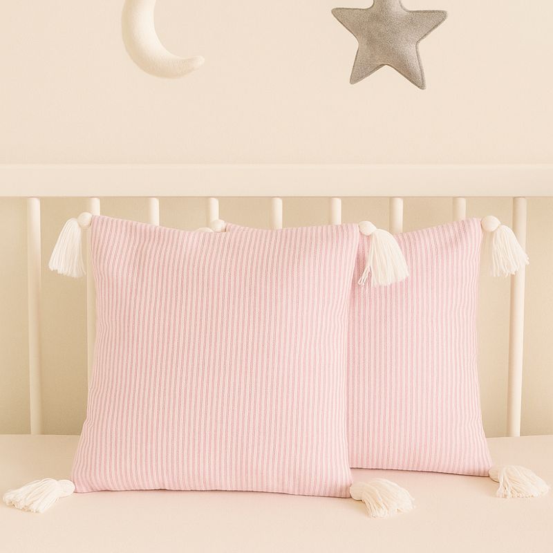 NOSSARENA - Set x 2 Cojin bebé 35x35cm color rosa