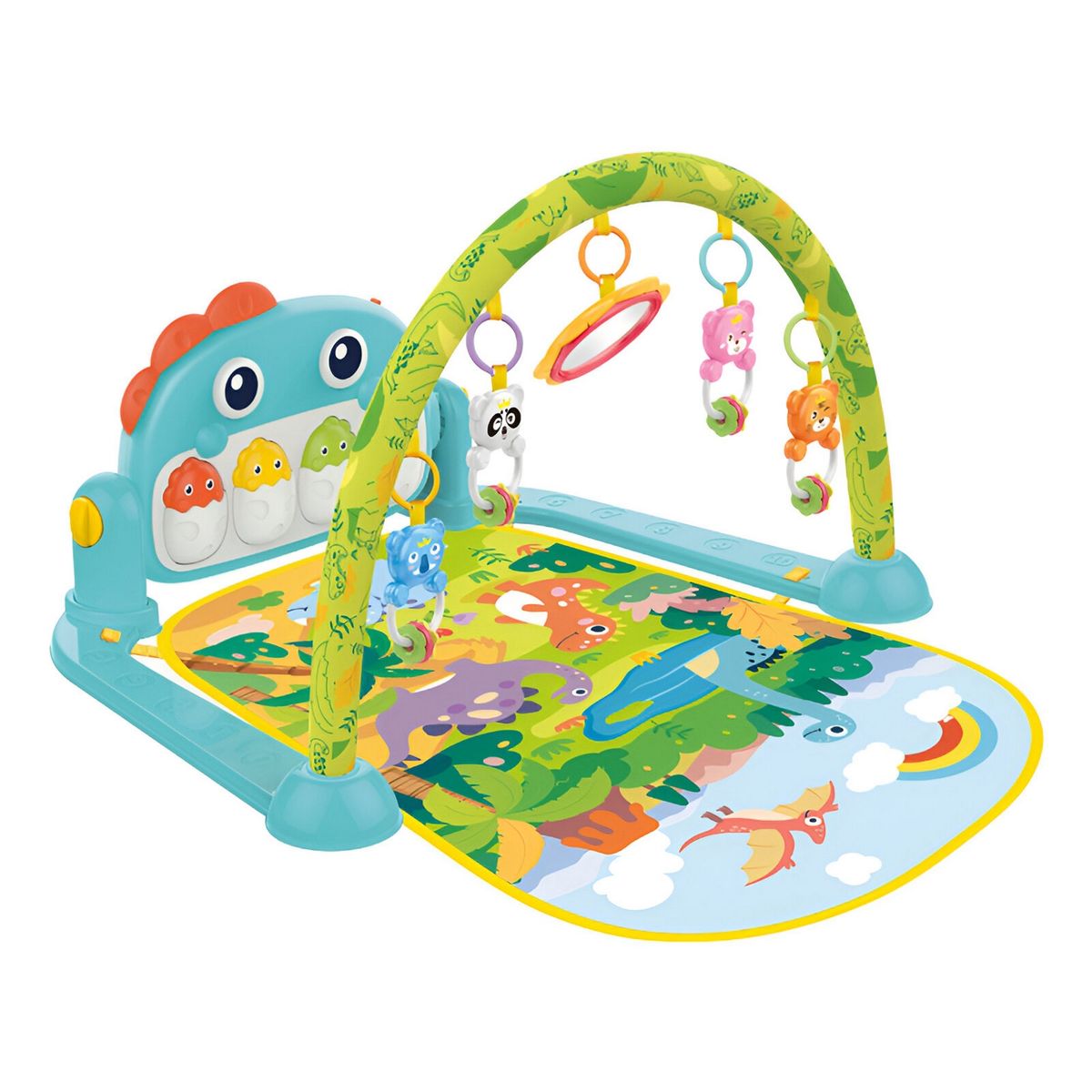 GENERICO - Gimnasio Piano Fitness Tapete Sonajero Dinosaurios Musical