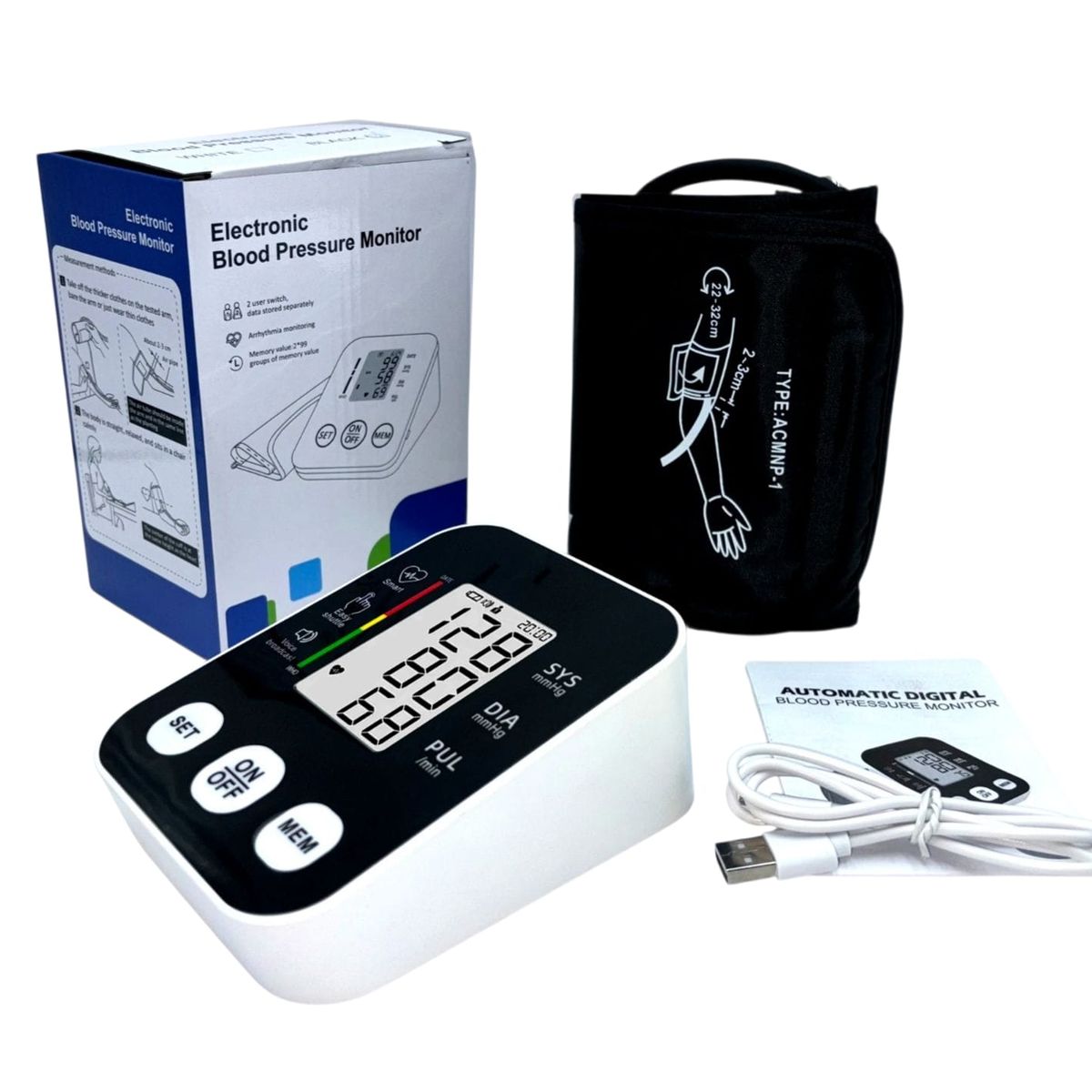 GENERICO - Tenciómetro Digital De Brazo Comando Voz Bk803 Precion Arterial