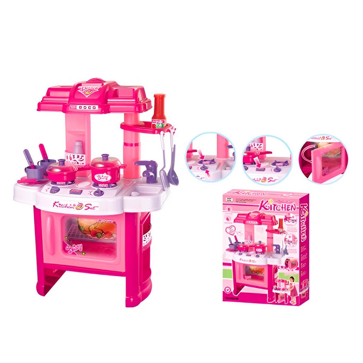 GENERICO - Cocina Juguete Interactiva Con Horno Utencilios Niñas