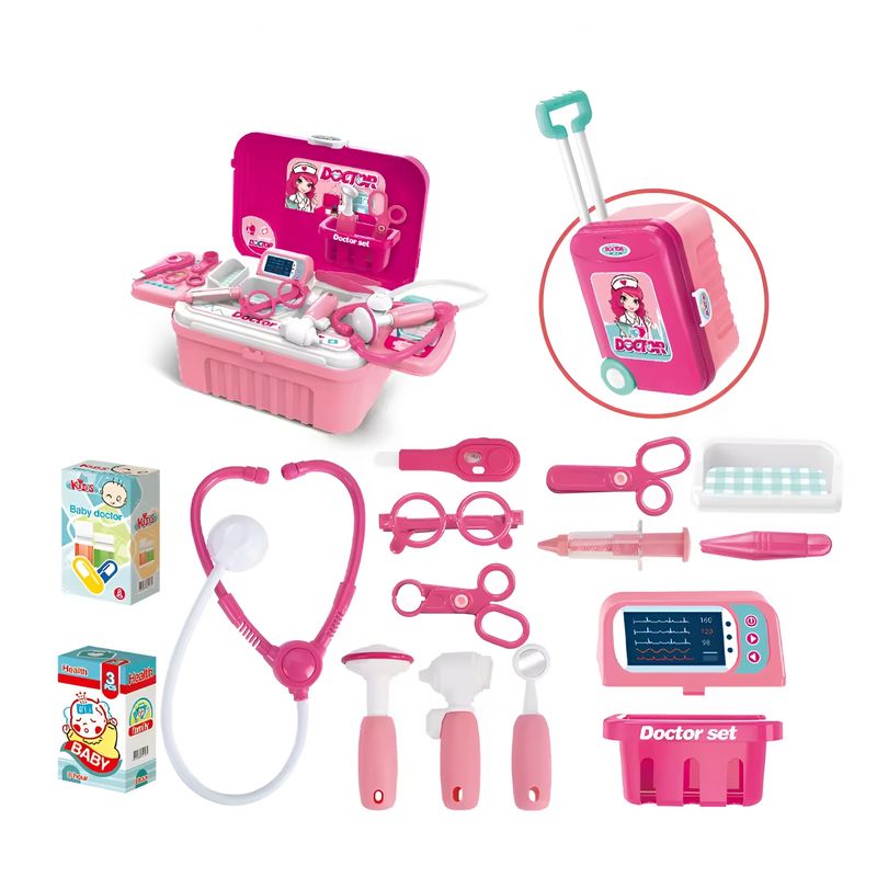 GENERICO - Maleta Armable 3 En 1 Accesorios Doctora Utencilios Juguete