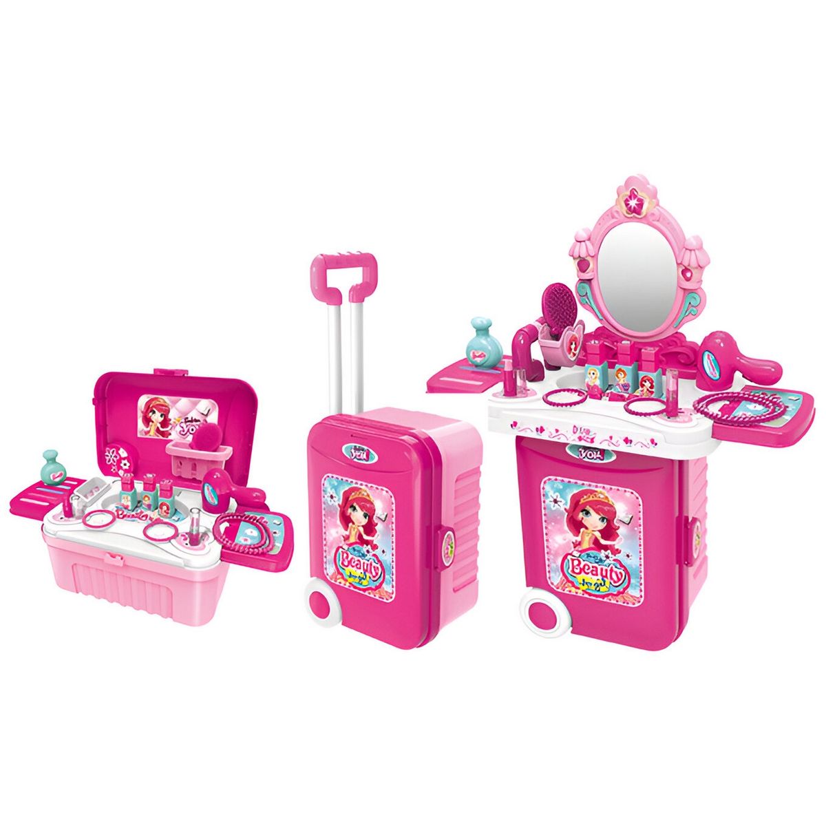 GENERICO - Maleta Armable 3 En 1 Accesorios Tocador Accesorios Juguete