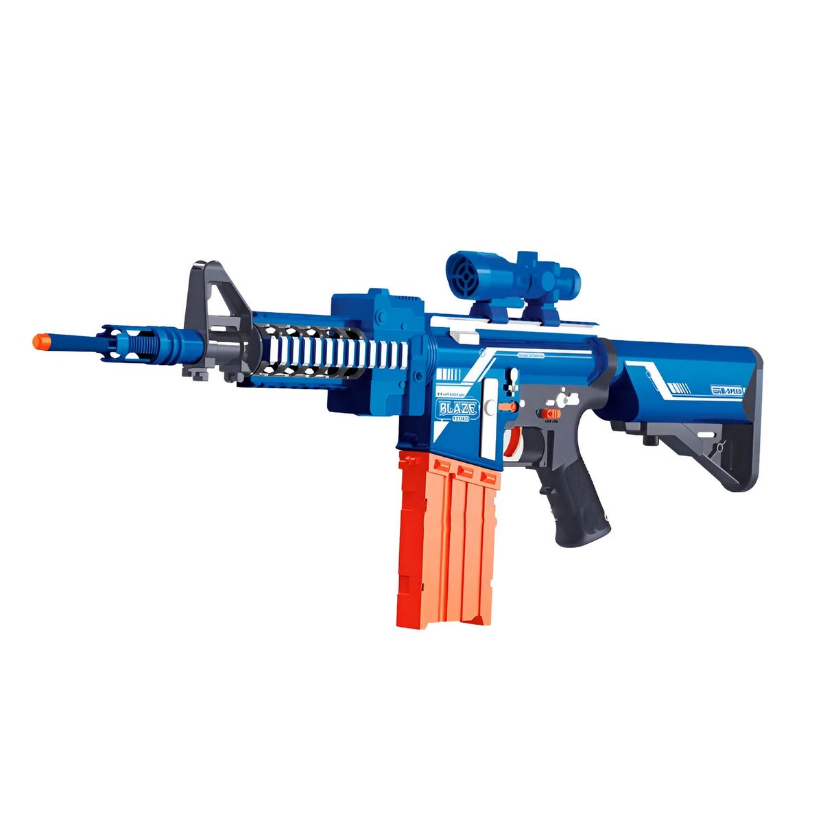 GENERICO - Pistola Ametralladora M4 Juguete Lanza Dardo Nerf + Bateria