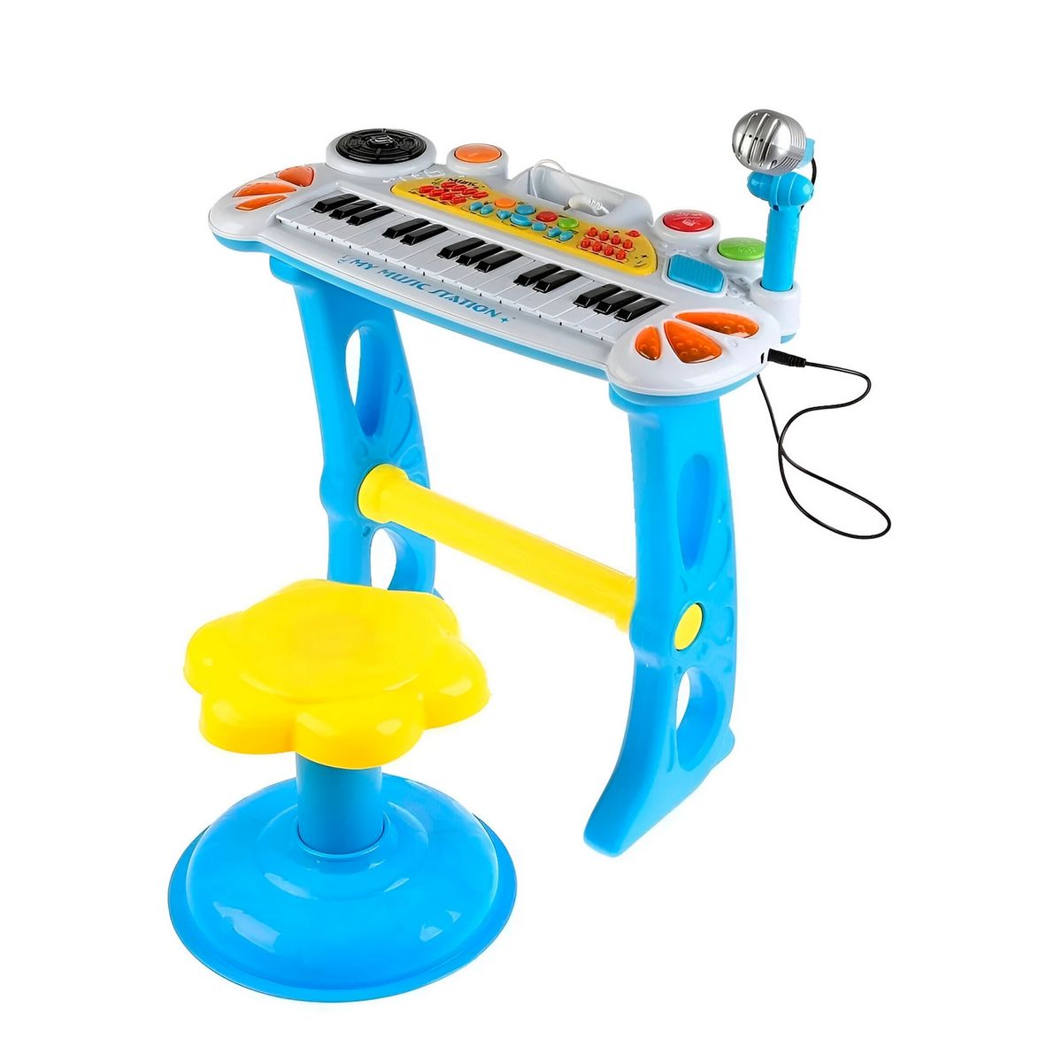 GENERICO - Piano Organeta Teclado Musical Mesa Interactivo + Tabure