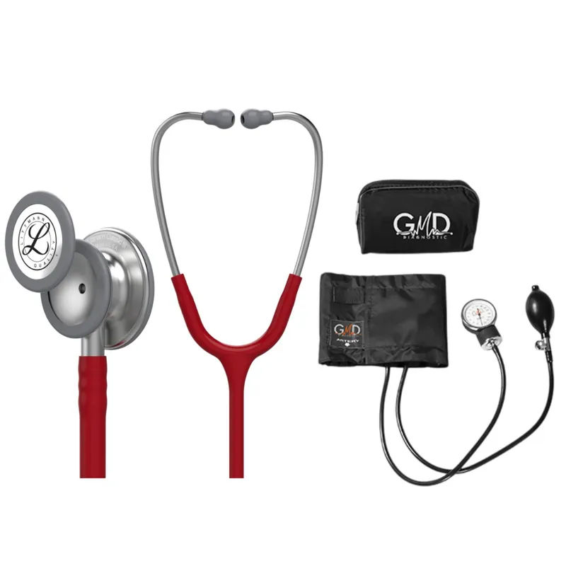 LITTMANN - Fonendoscopio Littmann Classic 3 Burgundy 5627 + Tensiometro Gmd + Regalo