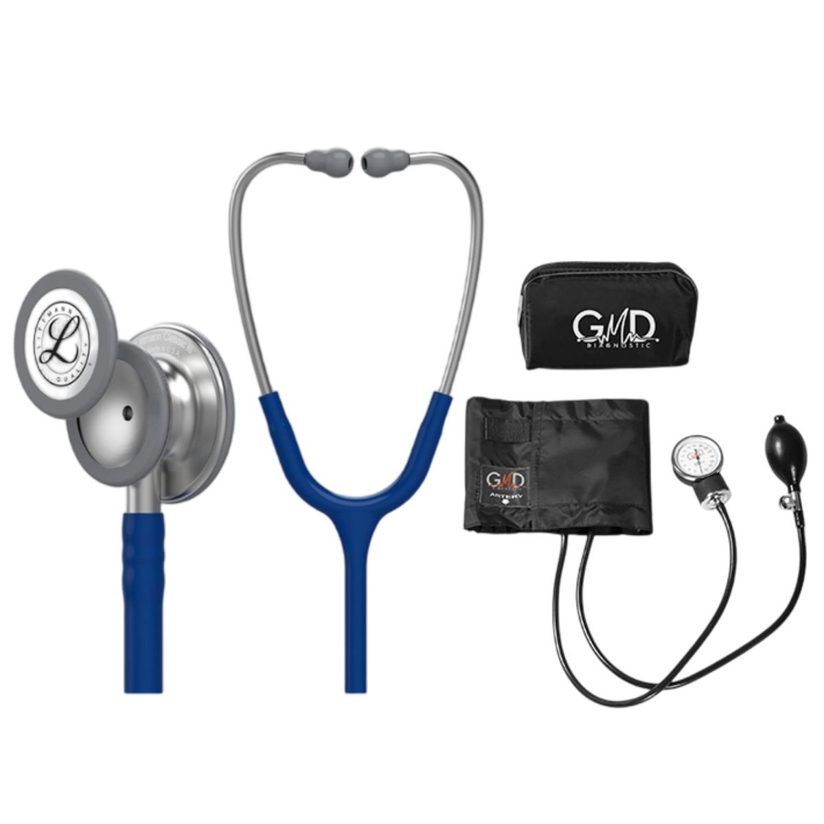 LITTMANN - Fonendoscopio Littmann Classic 3 Navy Blue 5622 + Tensiometro Gmd + Regalo