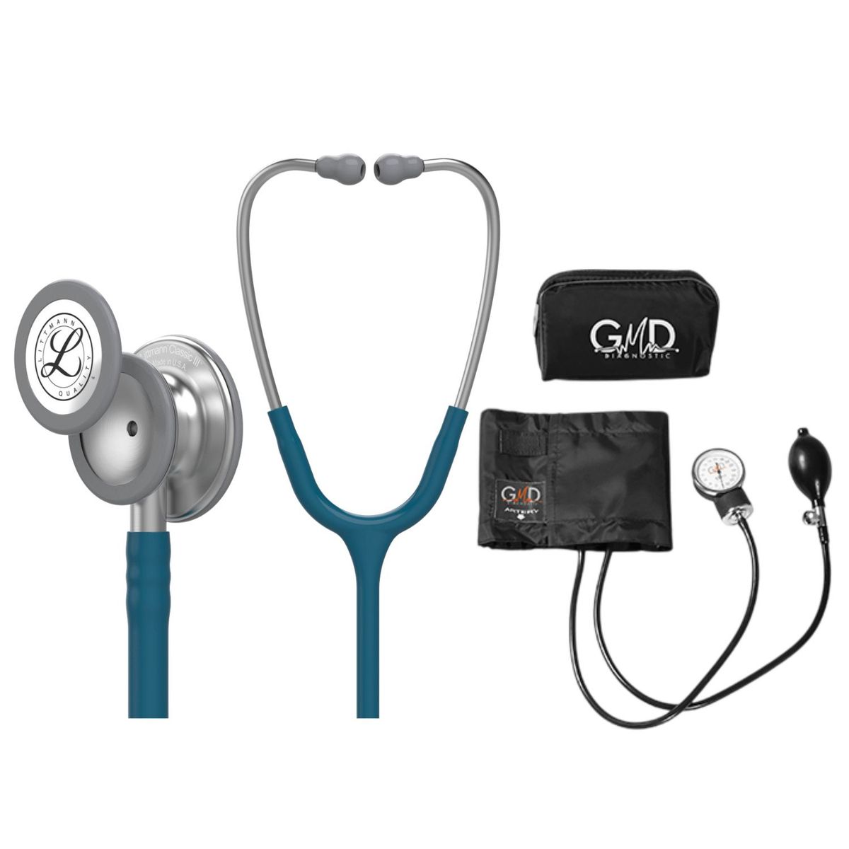 LITTMANN - Fonendoscopio Littmann Classic 3 Caribbean 5623 + Tensiometro Gmd + Regalo