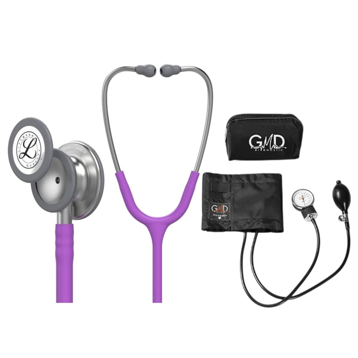 LITTMANN - Fonendoscopio Littmann Classic 3 Lavanda 5832 + Tensiometro Gmd + Regalo